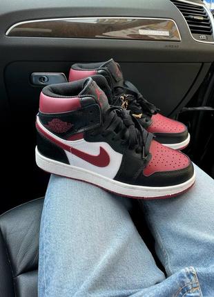 Кросівки nike air jordan 1 black cherry1 фото