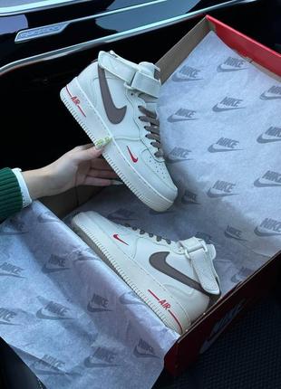 Зимние женские кроссовки nike air force 1 high найк аэр форсы на меху