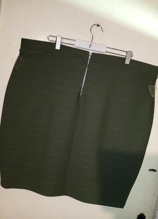 Трикотажная-стрейч,плотная юбка по фигуре,в рубчик,большого размера,zizzi,турция8 фото