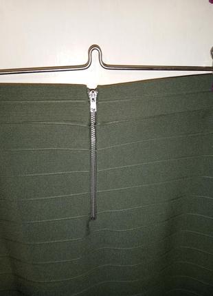 Трикотажная-стрейч,плотная юбка по фигуре,в рубчик,большого размера,zizzi,турция3 фото