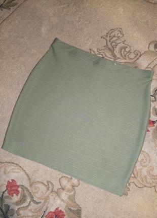 Трикотажная-стрейч,плотная юбка по фигуре,в рубчик,большого размера,zizzi,турция5 фото