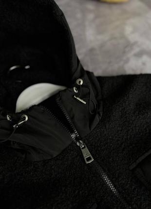Крута демісезонна плюшева куртка преміум з патчем в стилі stone island якісна брендова стон айленд мішка люксова молодіжна до -57 фото