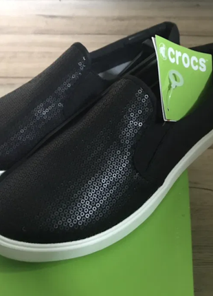 Слипоны crocs citilane sequin slip-on 40 размер оригинал4 фото