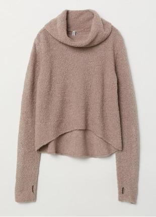 Пудровий светр із пряжі букле через палець h&m divided р.м