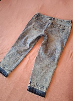 Оригинальные укороченные джинсы батал 52-54 размер3 фото