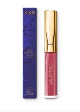 Матовая стойкая помада lost in amalfi lasting matte lip color kiko milano
