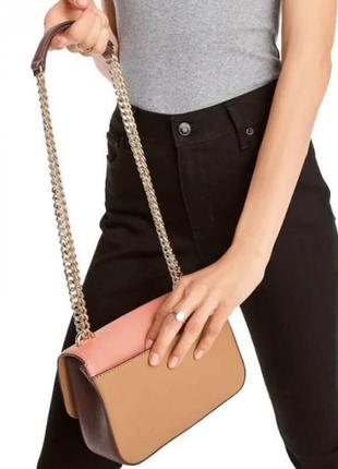 Сумка кожаная dkny sina flap shoulder bag r2231a14 оригинал5 фото