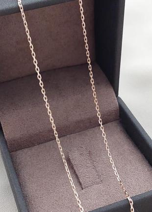 Цепочка золотая на шею с плетением анкер тонкая 50 см2 фото
