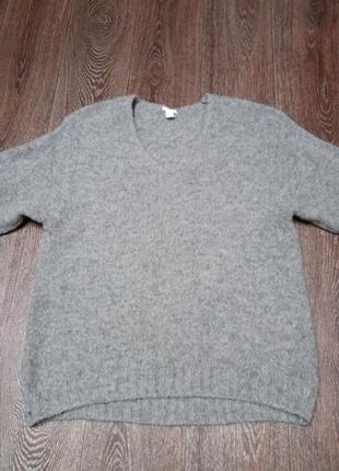 Брендовый объемный теплый оверсайз свитер от h&amp;m с шерстью и альпакой7 фото