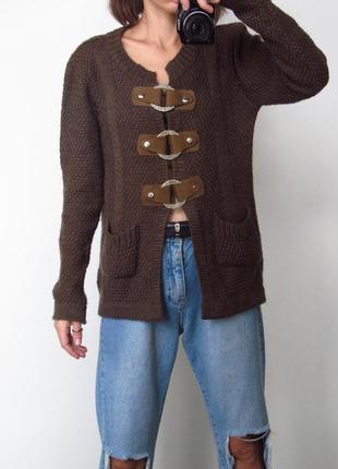 Кардиган жіночий светр в'язаний 🤎
