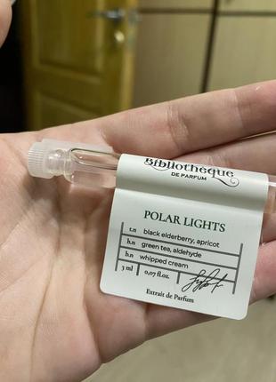 Парфуми нішевого бренду biblioteque de parfum “polar lights”