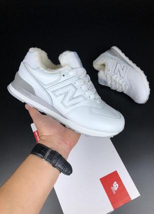 Жіночі зимові кросівки First Look At The Concepts x New Balance 992 Low Hanging Fruit winter white, білі шкіряні кросівки нью беленс 574 / зимние кожаные женские ботинки First Look At The Concepts x New Balance 992 Low Hanging Fruit