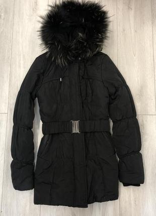 Женское пальто с утеплителем и капюшоном.2 фото