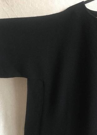 Теплое шерстяное мини платье кокон свободного кроя4 фото