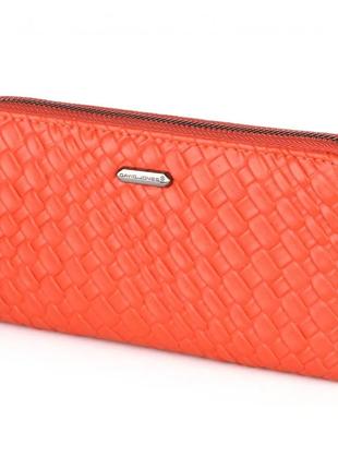 Женский кожаный кошелек david jones 132-510 orange