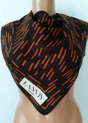 Шовкова вінтажна шийна хустка lanvin/6666/