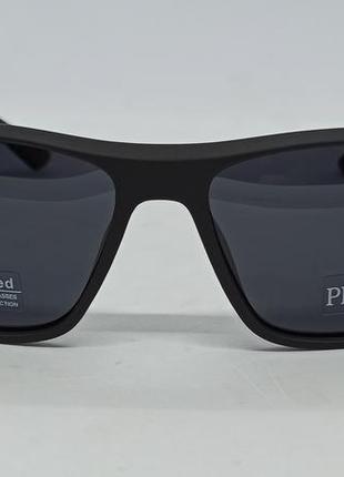 Окуляри в стилі prada чоловічі сонцезахисні брендові в чорній матовій оправі2 фото