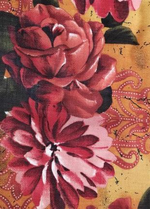 Шерстяной премиальный бренд платок шаль цветочный принт adrienne vittadini /4076/6 фото