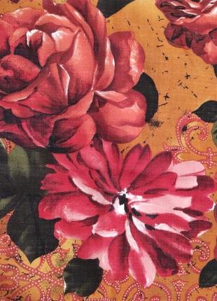 Шерстяной премиальный бренд платок шаль цветочный принт adrienne vittadini /4076/7 фото