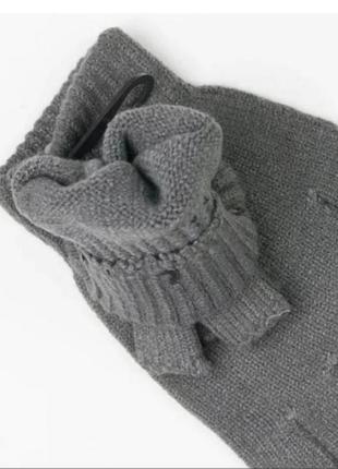 Підліткові перчатки рукавички, мітенки, перчатки без пальців чорні4 фото
