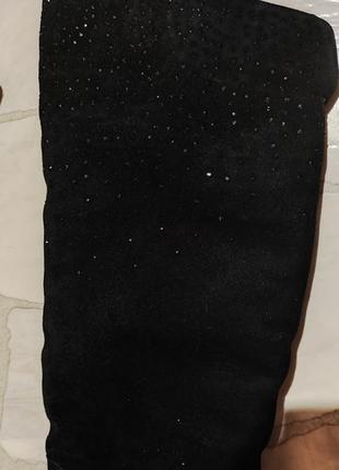Сапоги замшевые, женские, зима, со стразами, размер 3810 фото
