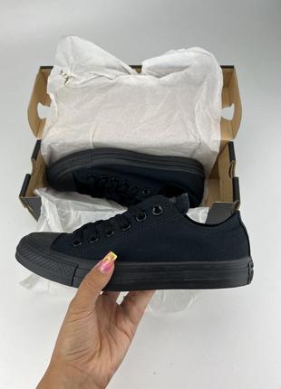 Кеды converse chuck taylor all star ox black monochrome m5039c, оригинальные кеды конверс5 фото