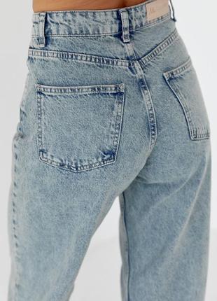 Женские джинсы-варенки wide leg с защипами8 фото