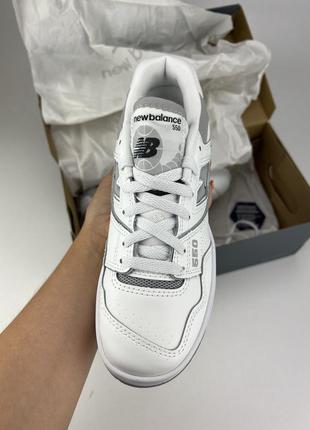 Кроссовки new balance 550 bbw550bb белые с серым, оригинальные кроссовки по ней беланс4 фото