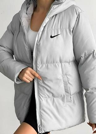 Женская куртка nike женская курточка nike плащівка канада, наповнювач синтепон 2507 фото