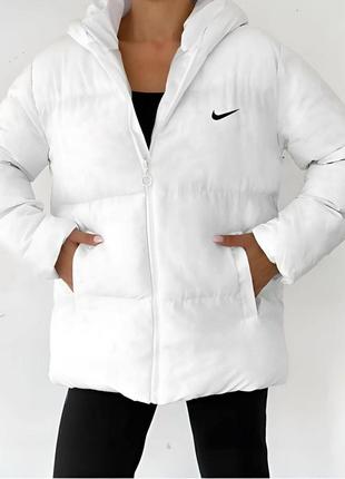 Женская куртка nike женская курточка nike плащівка канада, наповнювач синтепон 2506 фото