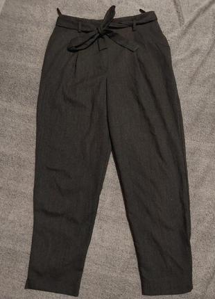 Жіночі прямі брюки в сірому кольорі від new look