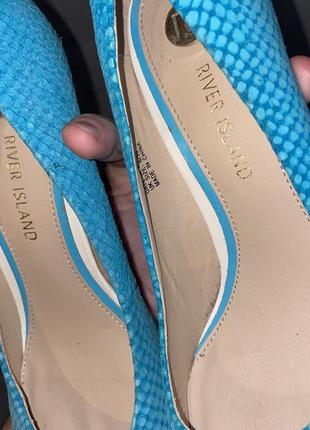 Жіночі блакитні туфлі3 фото
