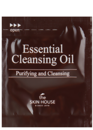 Гидрофильное масло с подсолнечником, оливой и шиповником the skin house essential cleansing oil 2 мл1 фото