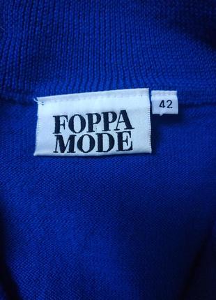 Шерстяной мериносовый джемпер поло 100% шерсть foppa mode на пуговицах воротник стойка пуловер оверсайз спущенные плечи электрик свитер кофта реглан7 фото