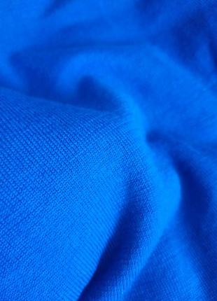 Шерстяной мериносовый джемпер поло 100% шерсть foppa mode на пуговицах воротник стойка пуловер оверсайз спущенные плечи электрик свитер кофта реглан9 фото