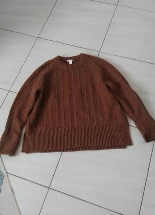 Джемпер коричневый шерстяной h&m
