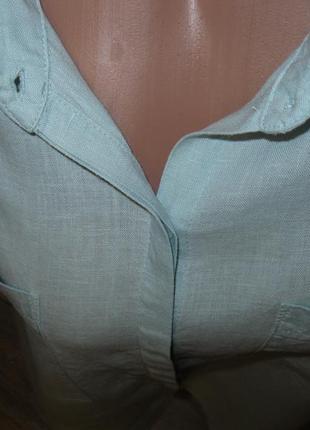 Женская льняная рубашка   marks & spencer   / uk 227 фото