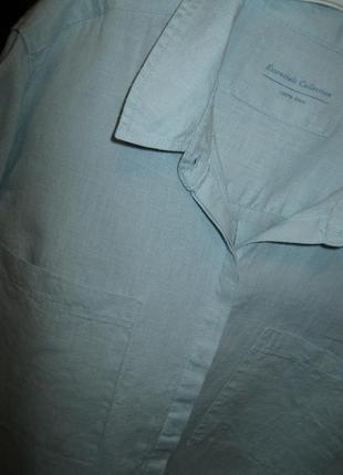 Женская льняная рубашка   marks & spencer   / uk 2210 фото