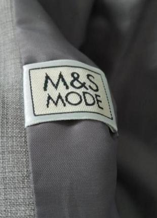 Женский пиджак блейзер в полоску трендового серого цвета m&amp;s4 фото