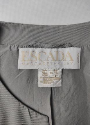 Винтажный жакет пиджак длинный серый шелк шерсть escada3 фото