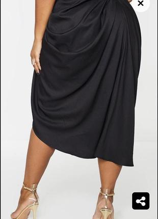 Крутая брендовая юбка юбка асимметричный большой размер3 фото