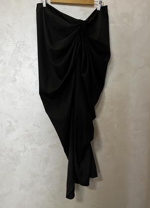 Крутая брендовая юбка юбка асимметричный большой размер5 фото