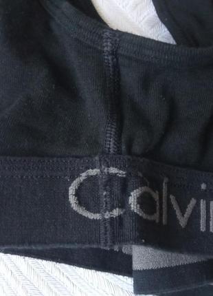 Чорний бавоняний бюстгальтер топ фірми calvin klein розмір м (75в)5 фото