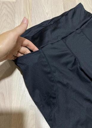 Штани кльошні чорні стрейчеві для йоги спортивні штани з кишенями кльошні штани crane -l xl3 фото