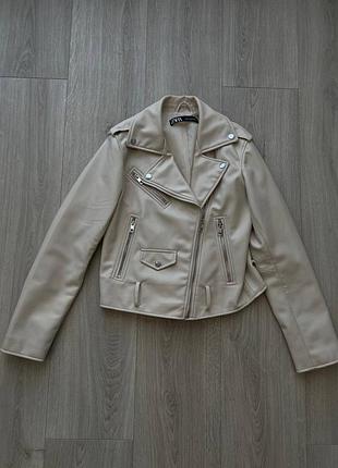 Шкіряна косуха вкорочена zara