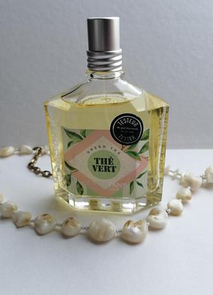 The vert green tea l'occitane 100 мл, туалетна вода зелений чай loccitane