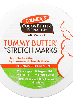 Palmers, cocoa butter formula, tummy butter, масло від розтяжок, 125 г (4,4 унції)