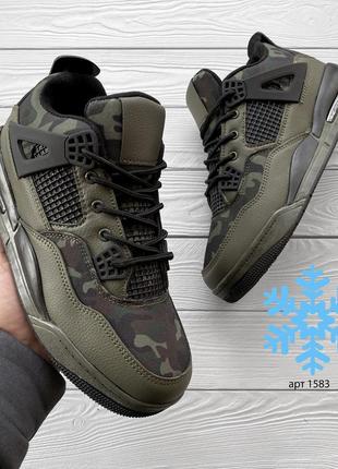 Розпродаж! чоловічі зимові кросівки jordan military khaki 41,43,44 мужские зимние кроссовки