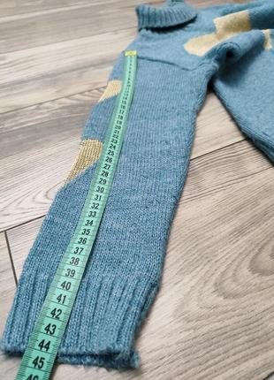 Голубой свитер с сердечками7 фото