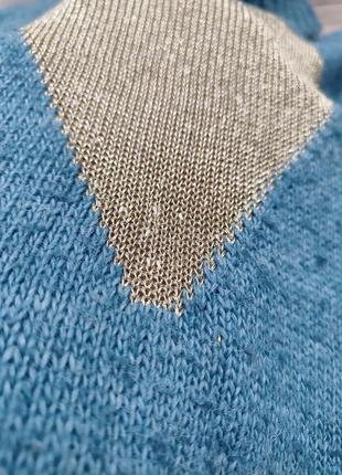 Голубой свитер с сердечками3 фото